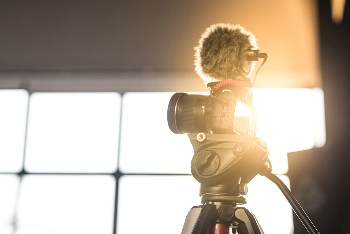 Camera shooting, movie shooting, shooting, on tripod